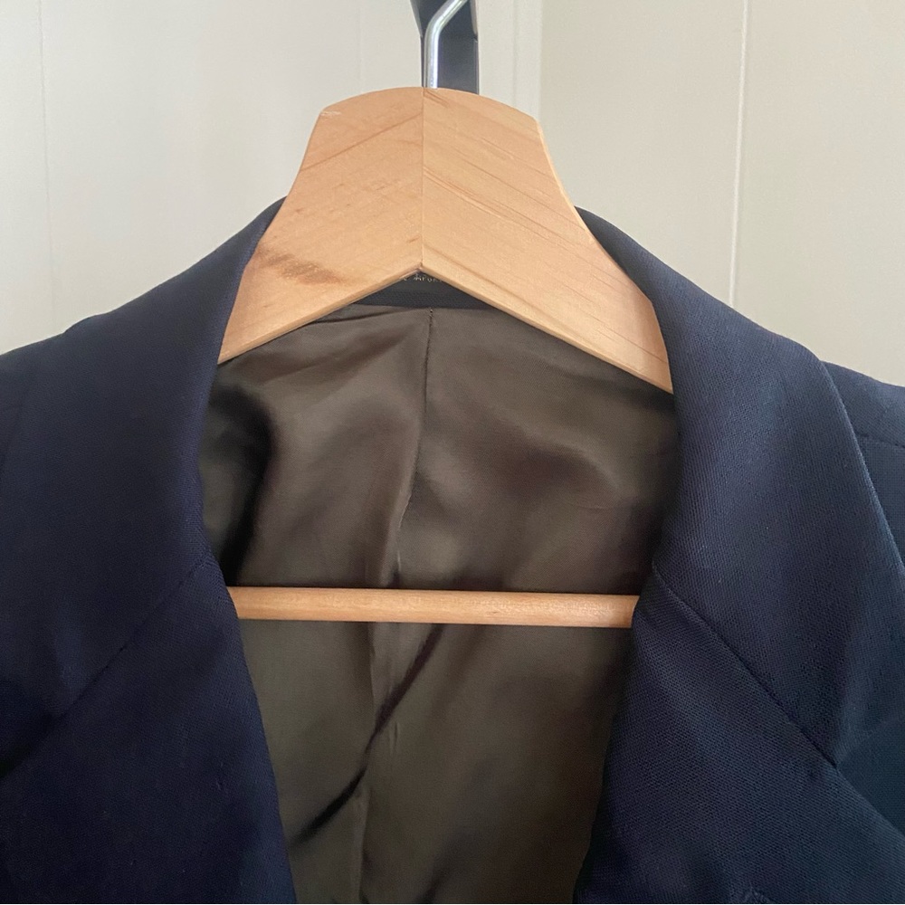Allen Edmonds Blue Wool Classic 2 Button Sport Coat Blazer Jacket Mens 40R *NOTE
